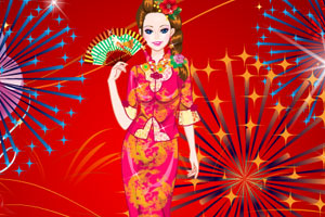 亚洲美女迎新年